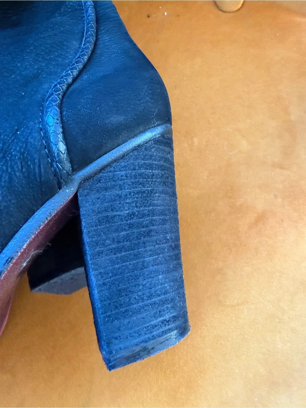 Vince Camuto Black Suede Tall Block-Heel Boots